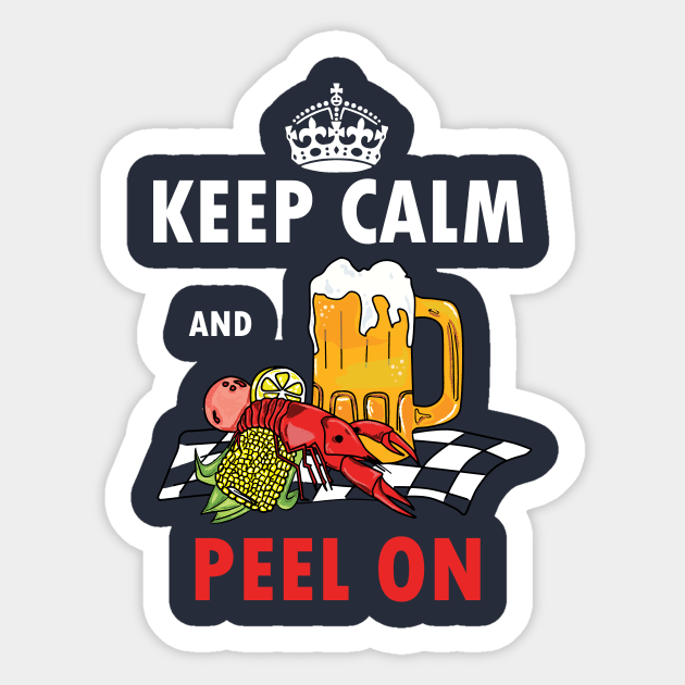 Peel on - Crawfish, beer, weedend, summer, crawfish boil, cray, crayfish, food Sticker by papillon